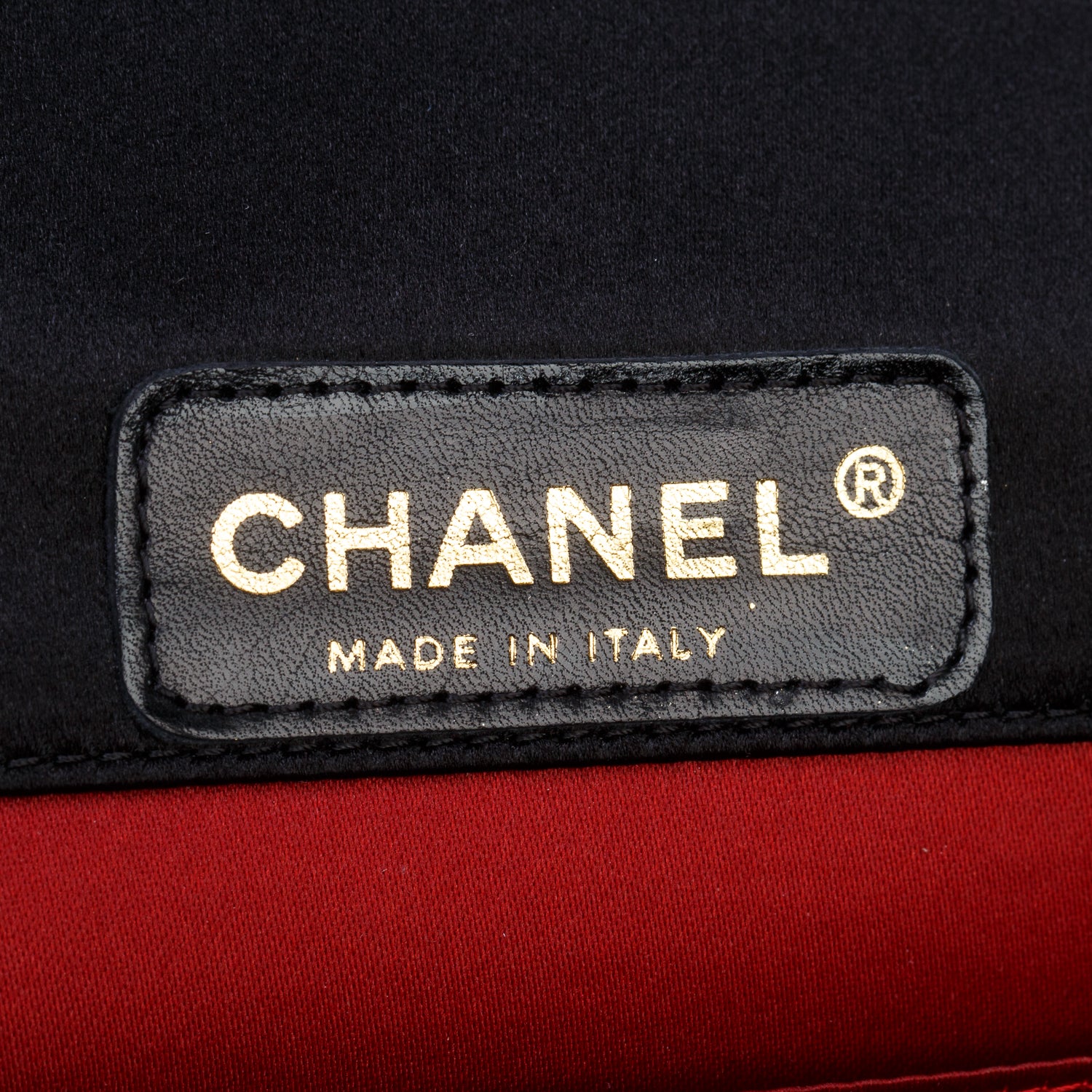 Chanel Black Satin Bow Clutch w/ Authenticity Card