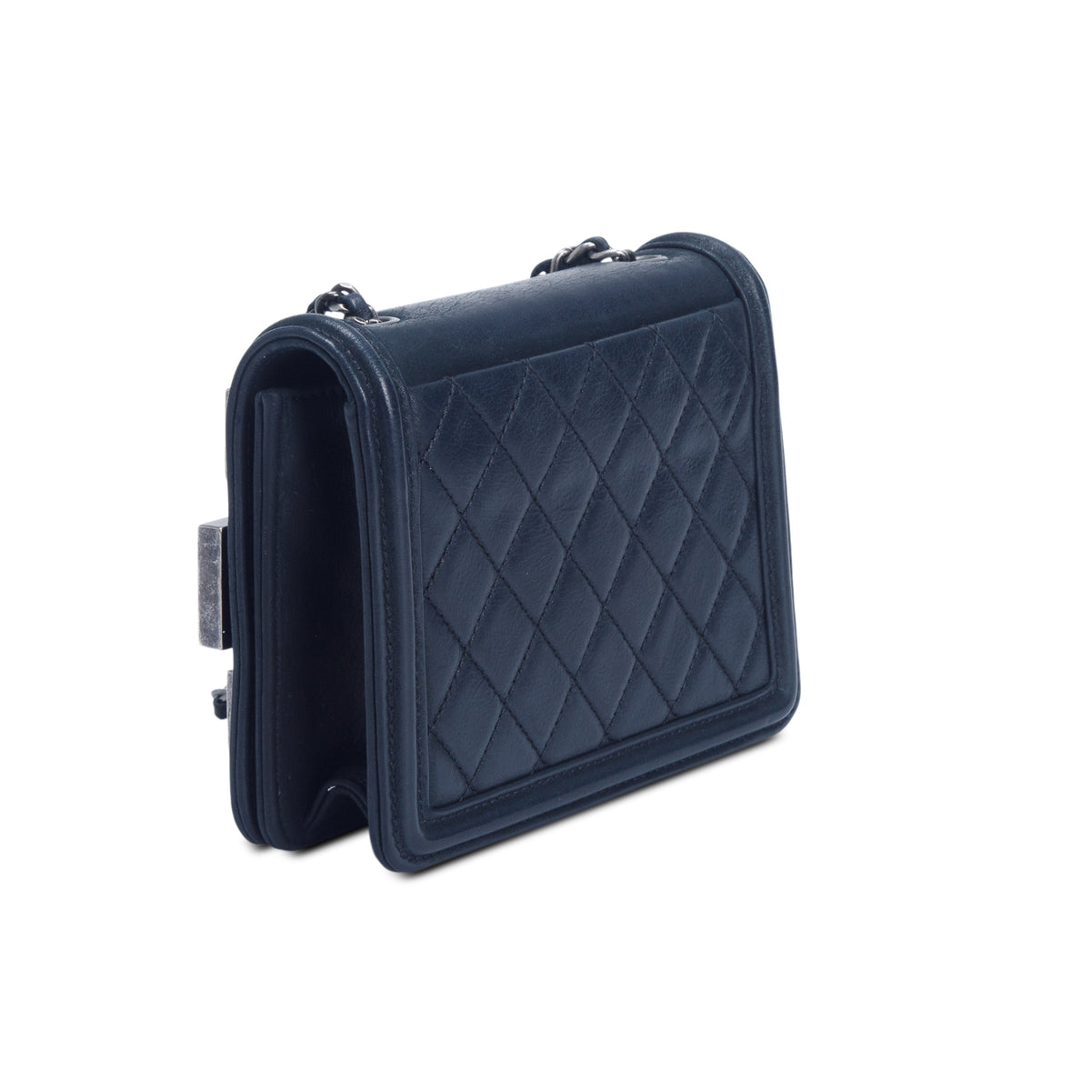 Chanel Black Plexiglass Lambskin Mini Boy Brick Flap