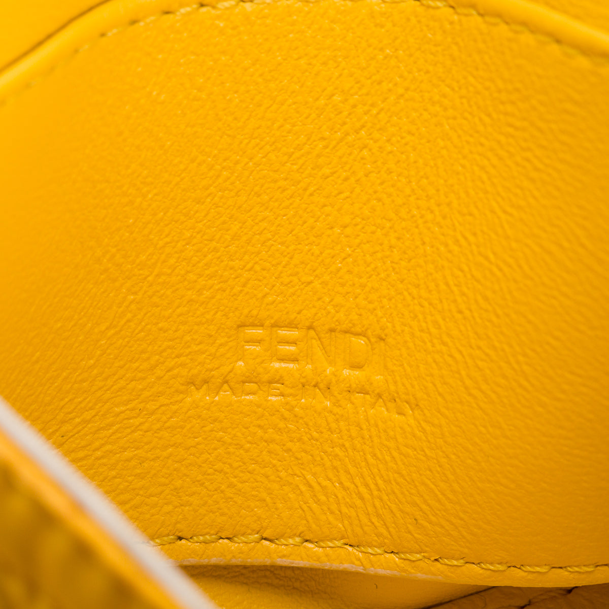 Fendi Yellow Nylon Nano Tube Maxi Handle Charm w/ Straps