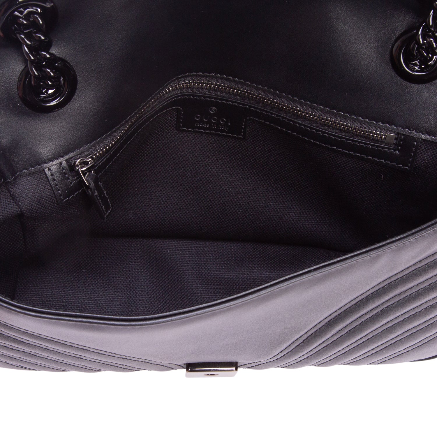 Gucci Black GG Marmont Matelasse Monochrome Medium Shoulder Bag