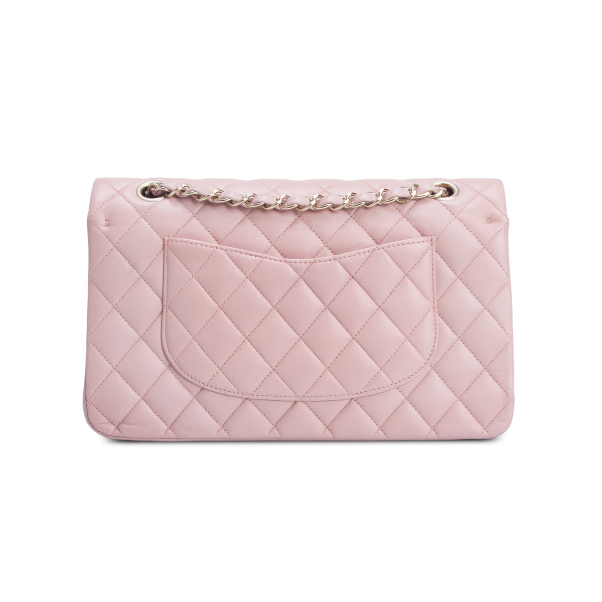 Chanel Pink Quilted Lambskin Leather Classic Medium Double Flap Bag