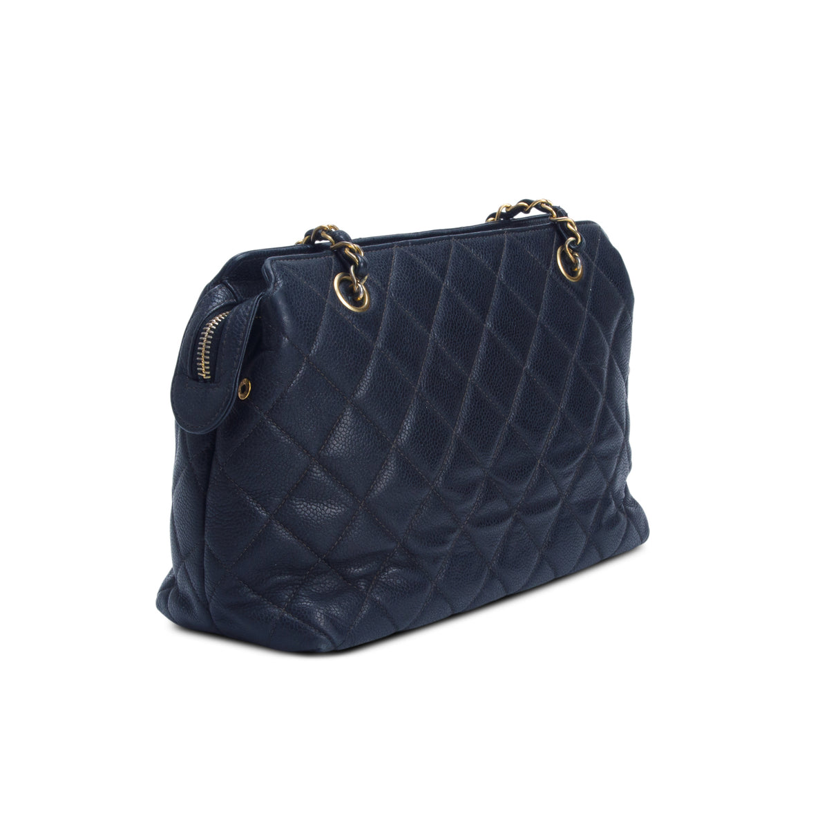 Chanel Black Caviar Quilted Shopping Tote