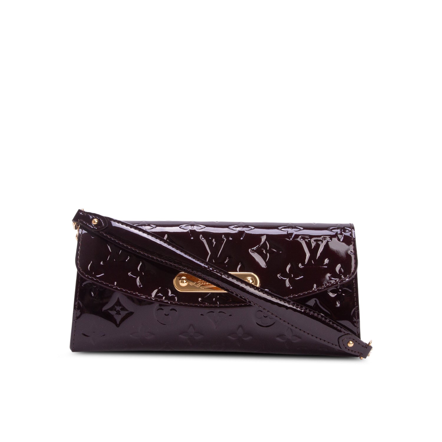 Louis Vuitton Amarante Vernis Sunset Boulevard Clutch w/ Box