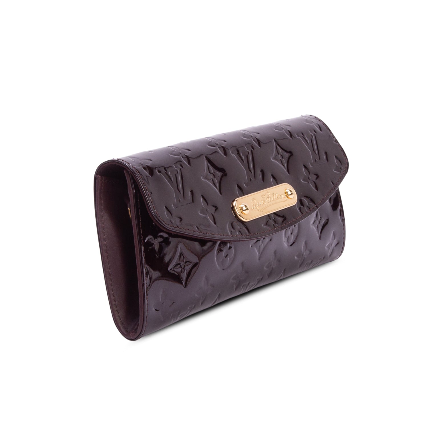 Louis Vuitton Amarante Vernis Sunset Boulevard Clutch w/ Box
