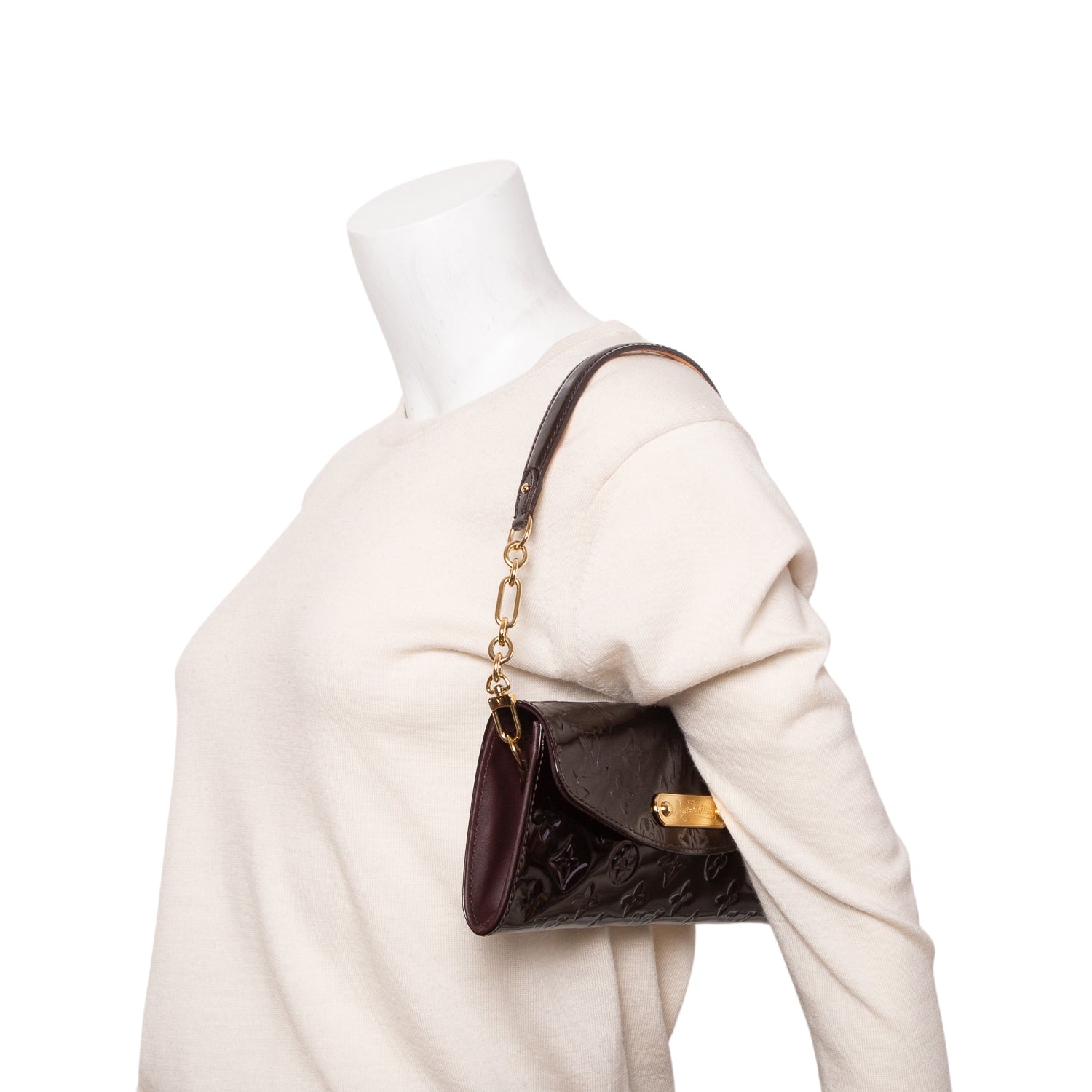 Louis Vuitton Amarante Vernis Sunset Boulevard Clutch w/ Box