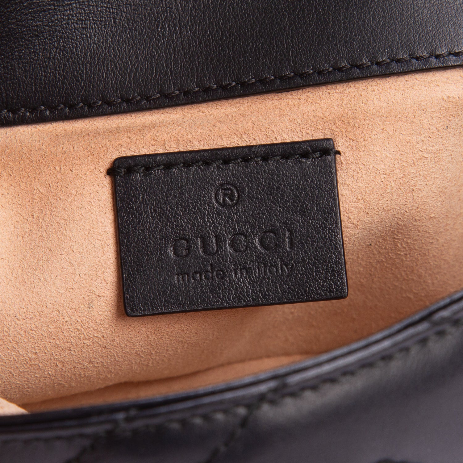 Gucci Black GG Marmont Matelasse Leather Super Mini Bag w/ Box