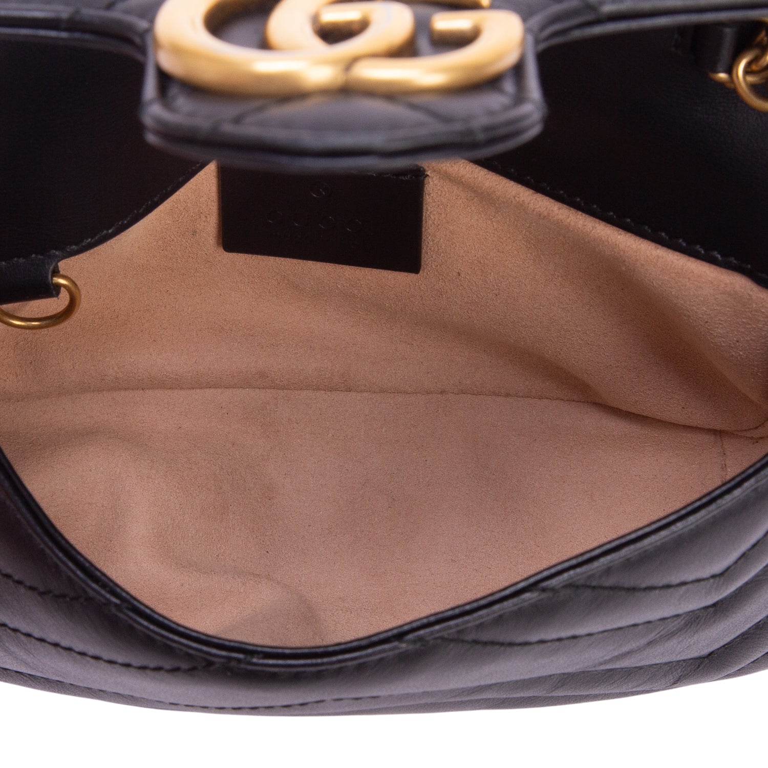 Gucci Black GG Marmont Matelasse Leather Super Mini Bag w/ Box