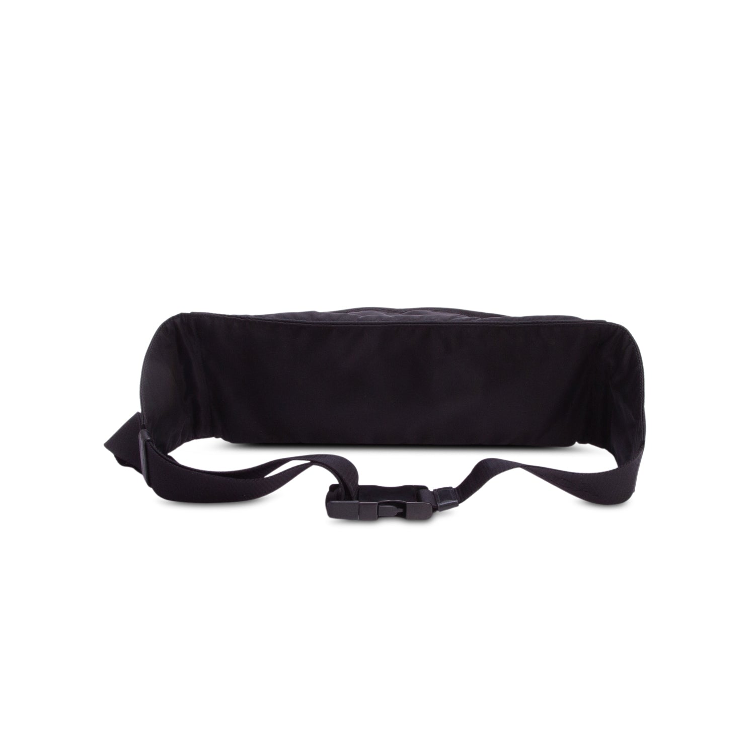 Prada Black Nappa Tessuto Nylon Stripe Montagne Belt Bag