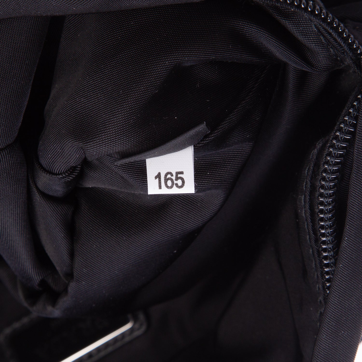 Prada Black Nappa Tessuto Nylon Stripe Montagne Belt Bag