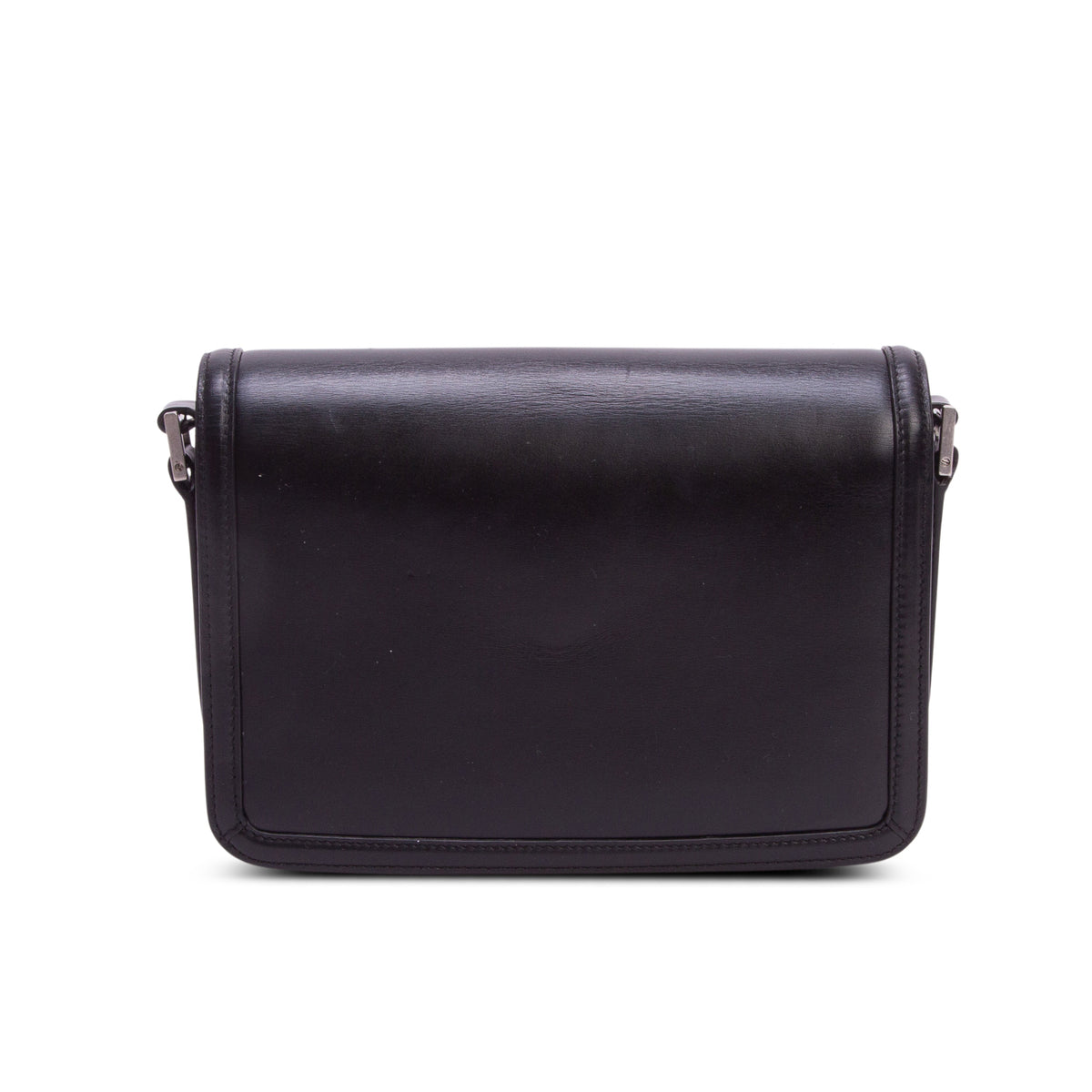 Saint Laurent 2023 Black Box Calfskin Monogram Medium Solferino Satchel