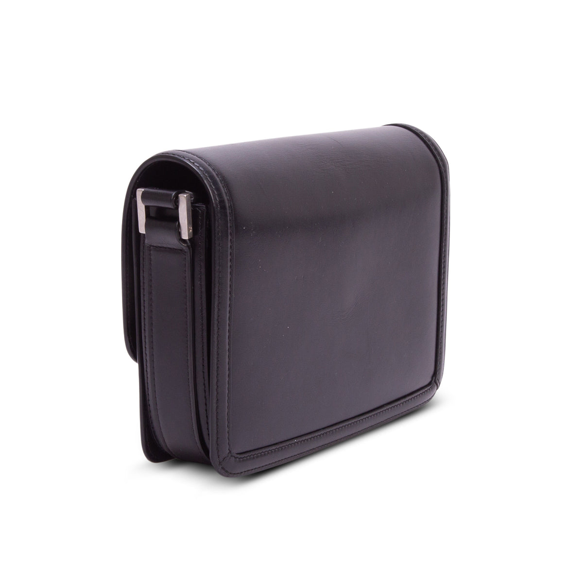 Saint Laurent 2023 Black Box Calfskin Monogram Medium Solferino Satchel