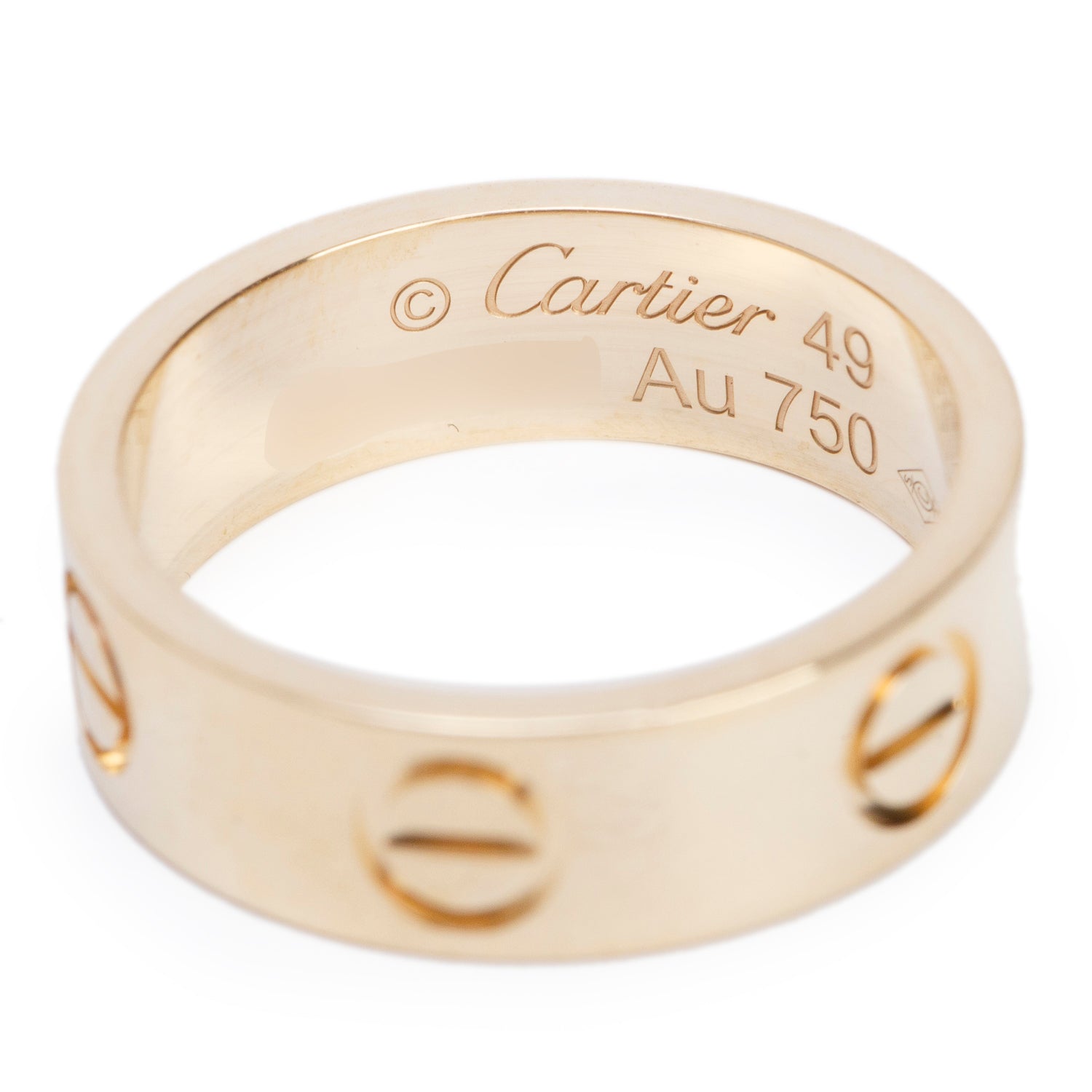 Cartier 2026 18k Yellow Gold 5.5 MM Love Ring, Classic Model, Size 49 5 w/ Box & Certificate