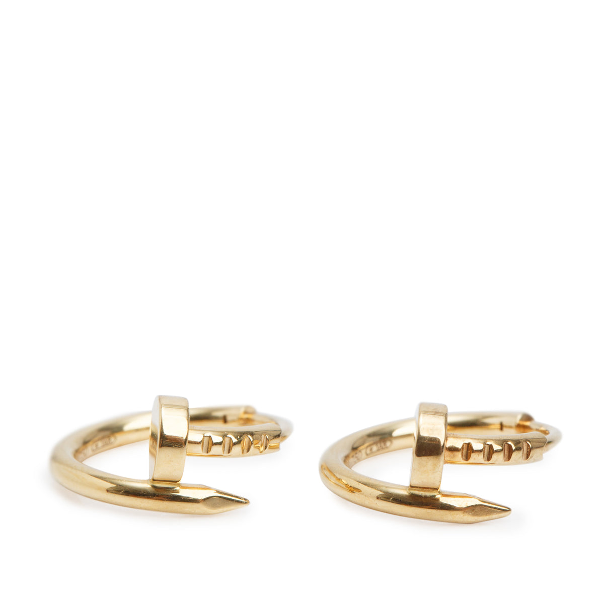 Cartier 2024 18k Yellow Gold Juste un Clou Earrings, Mini Model w/ Box & Receipt