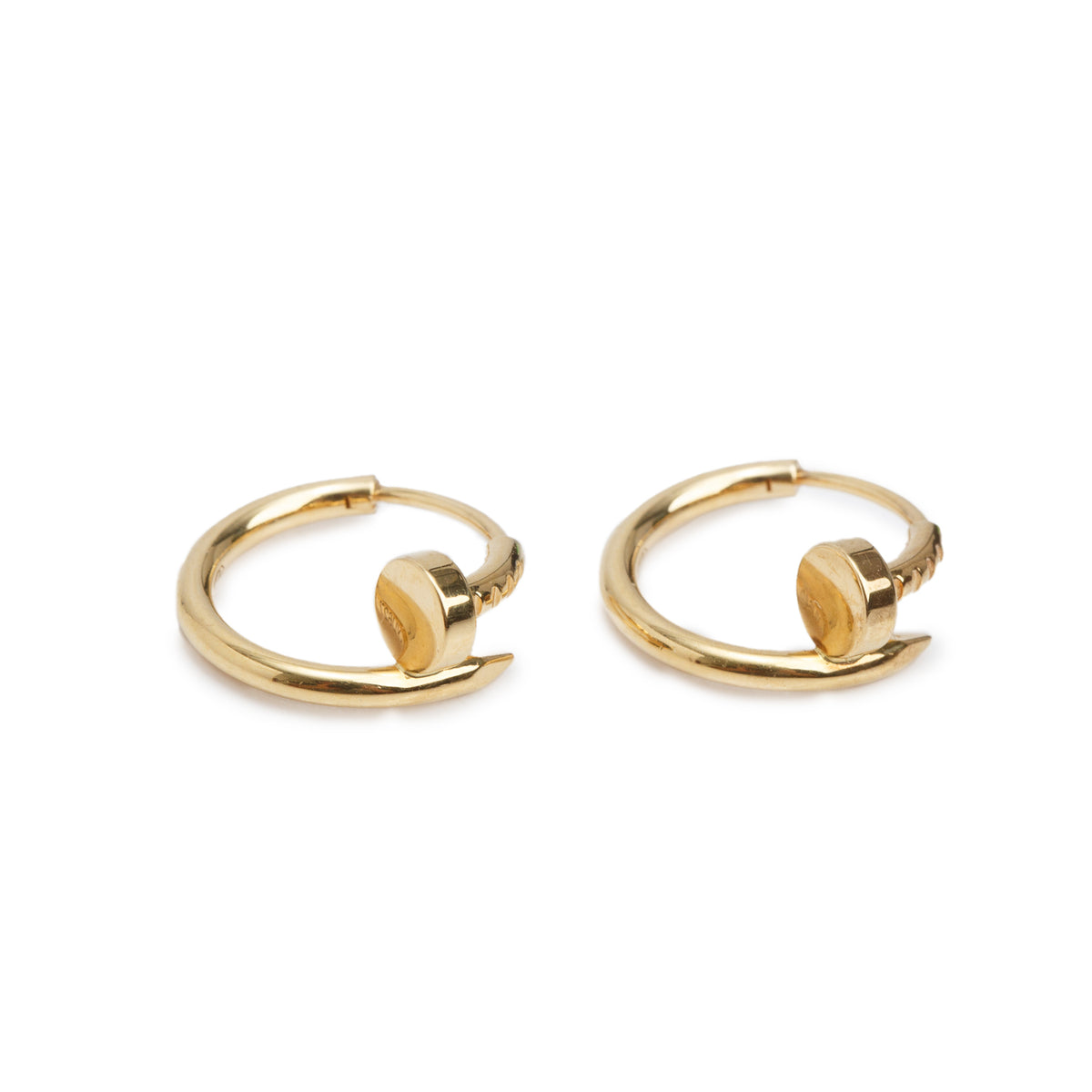 Cartier 2024 18k Yellow Gold Juste un Clou Earrings, Mini Model w/ Box & Receipt