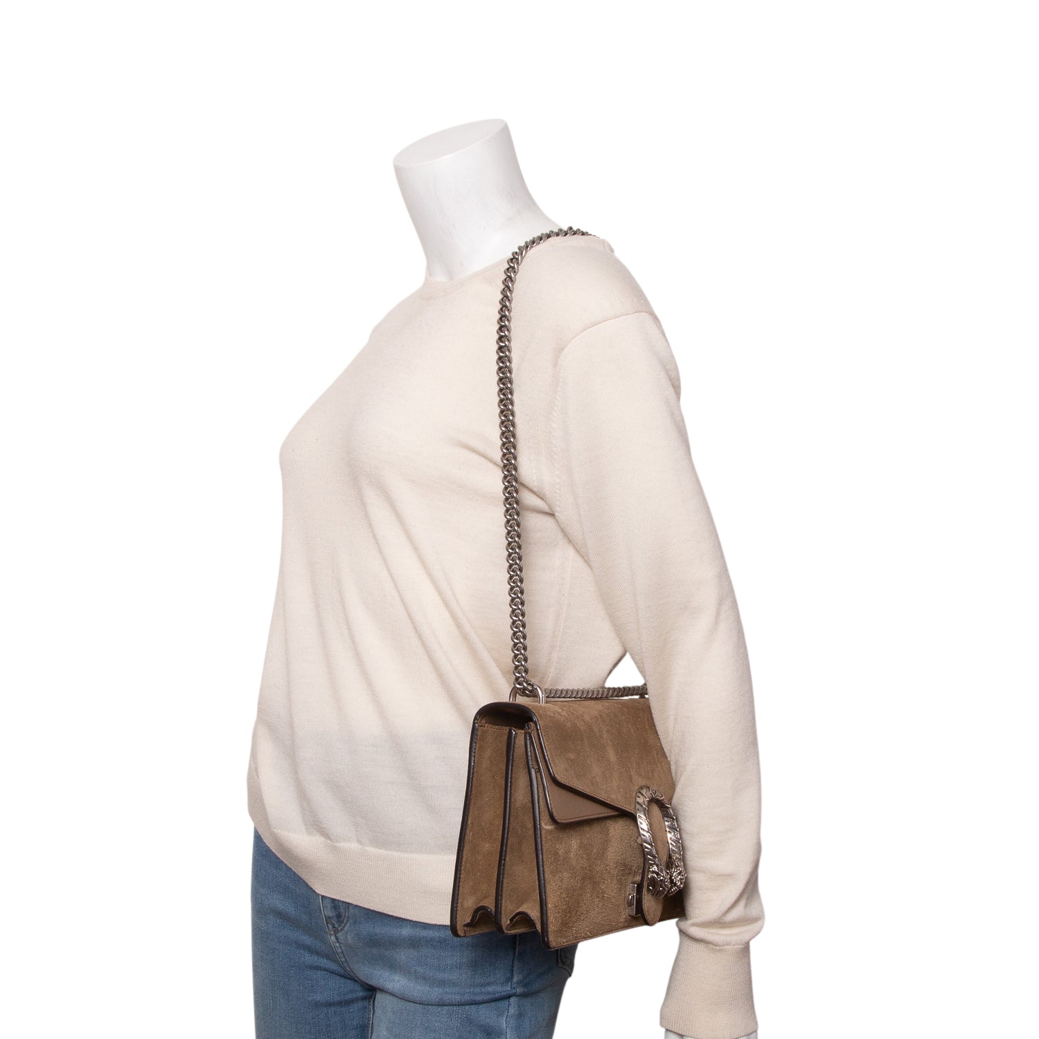 Gucci Brown Suede Small Dionysus Shoulder Bag