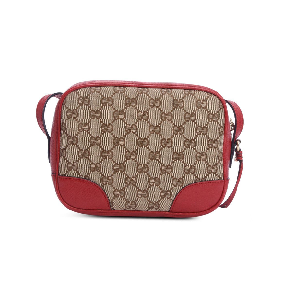 Gucci Red Monogram Mini Bree Camera Bag