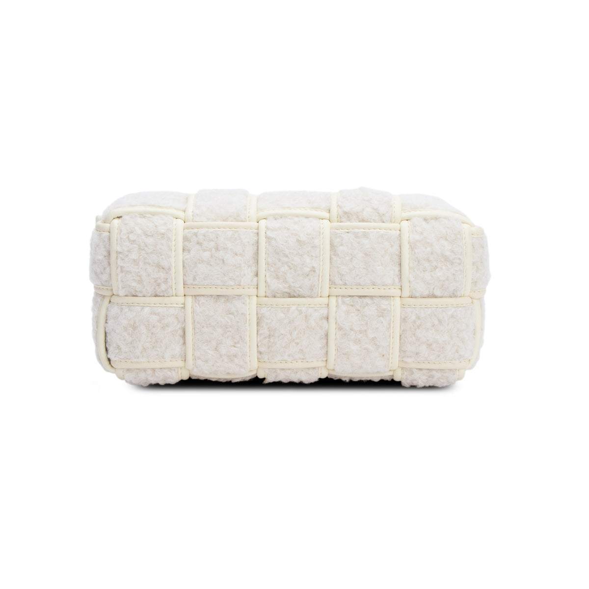 Bottega Yellow Shearling Small Brick Bag