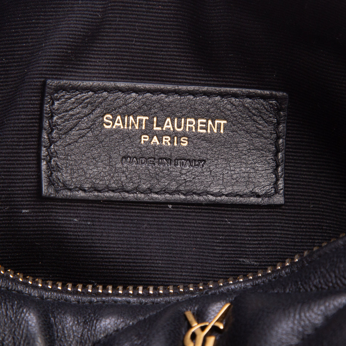 Saint Laurent 2022 Black Quilted Lambskin Leather Mini Sade Tube Bag