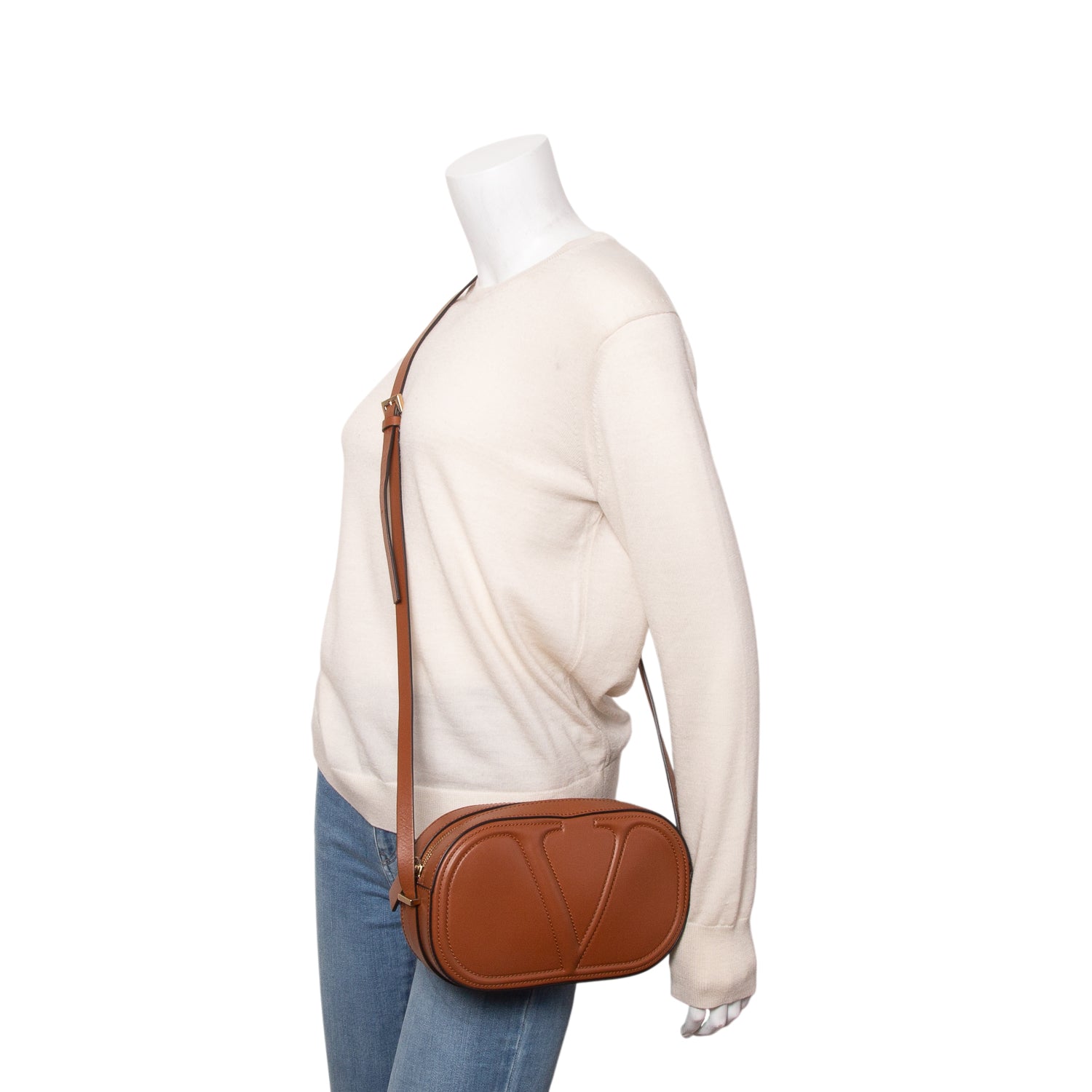 Valentino Calfskin VLogo Walk Crossbody