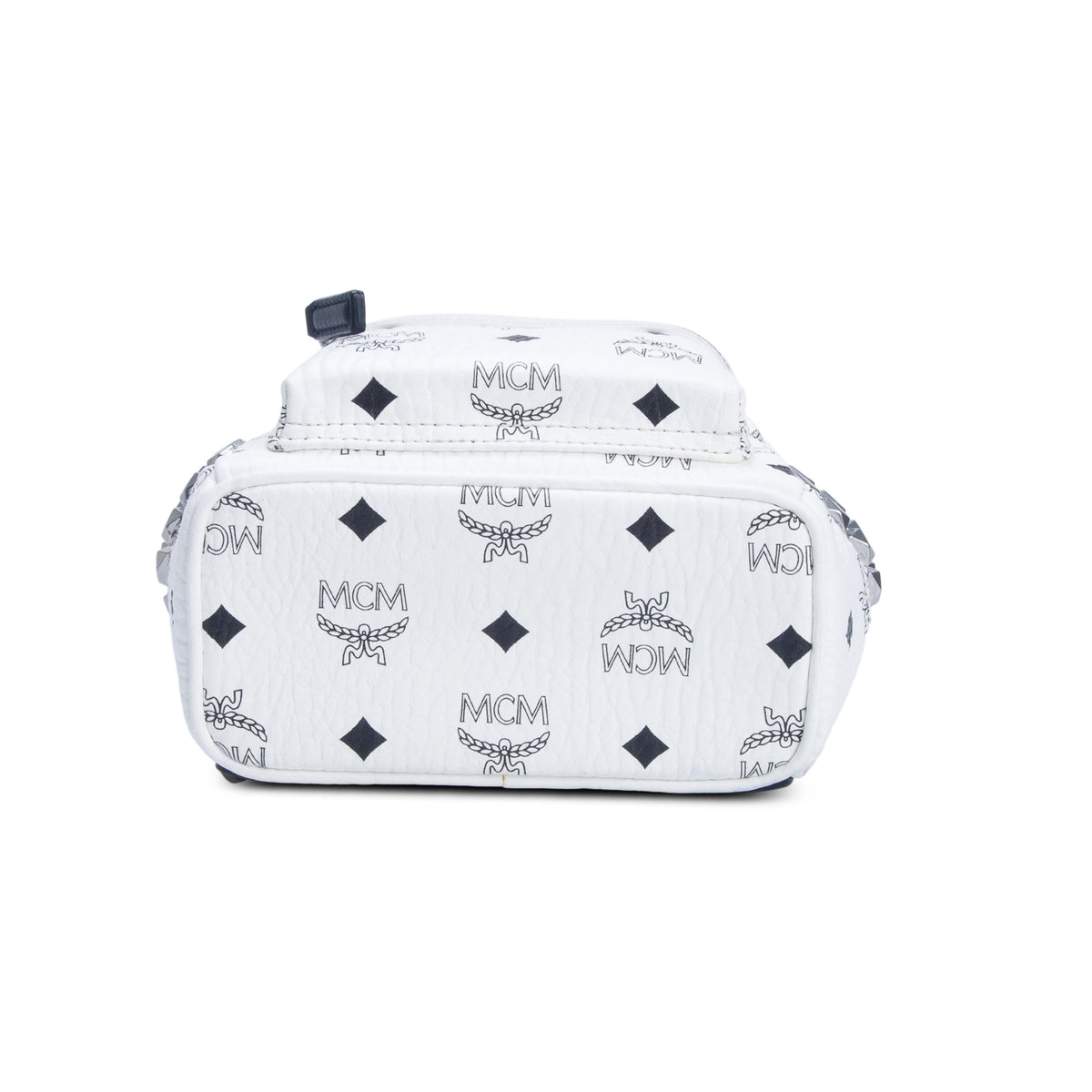 MCM White Visetos Mini Stark Bebe Boo Side Studs Mini Stark Backpack