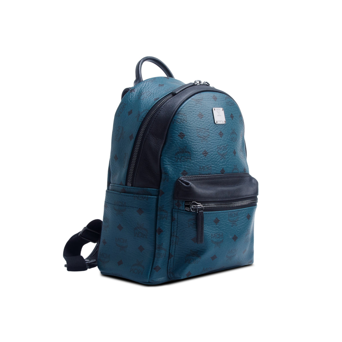 MCM Green Visetos Small Stark Backpack
