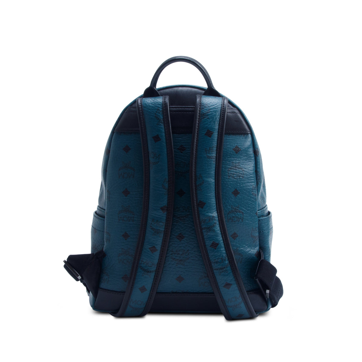 MCM Green Visetos Small Stark Backpack