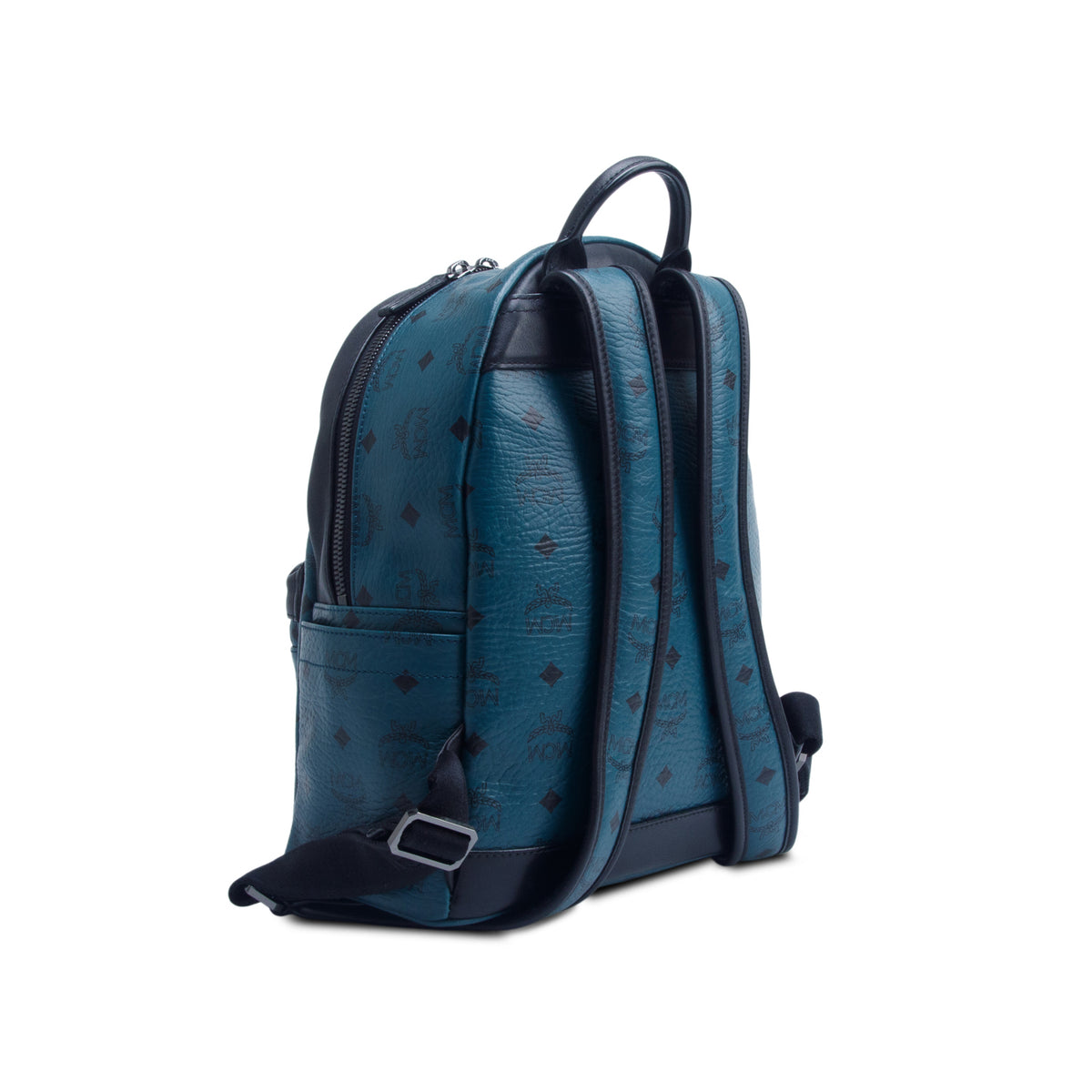 MCM Green Visetos Small Stark Backpack