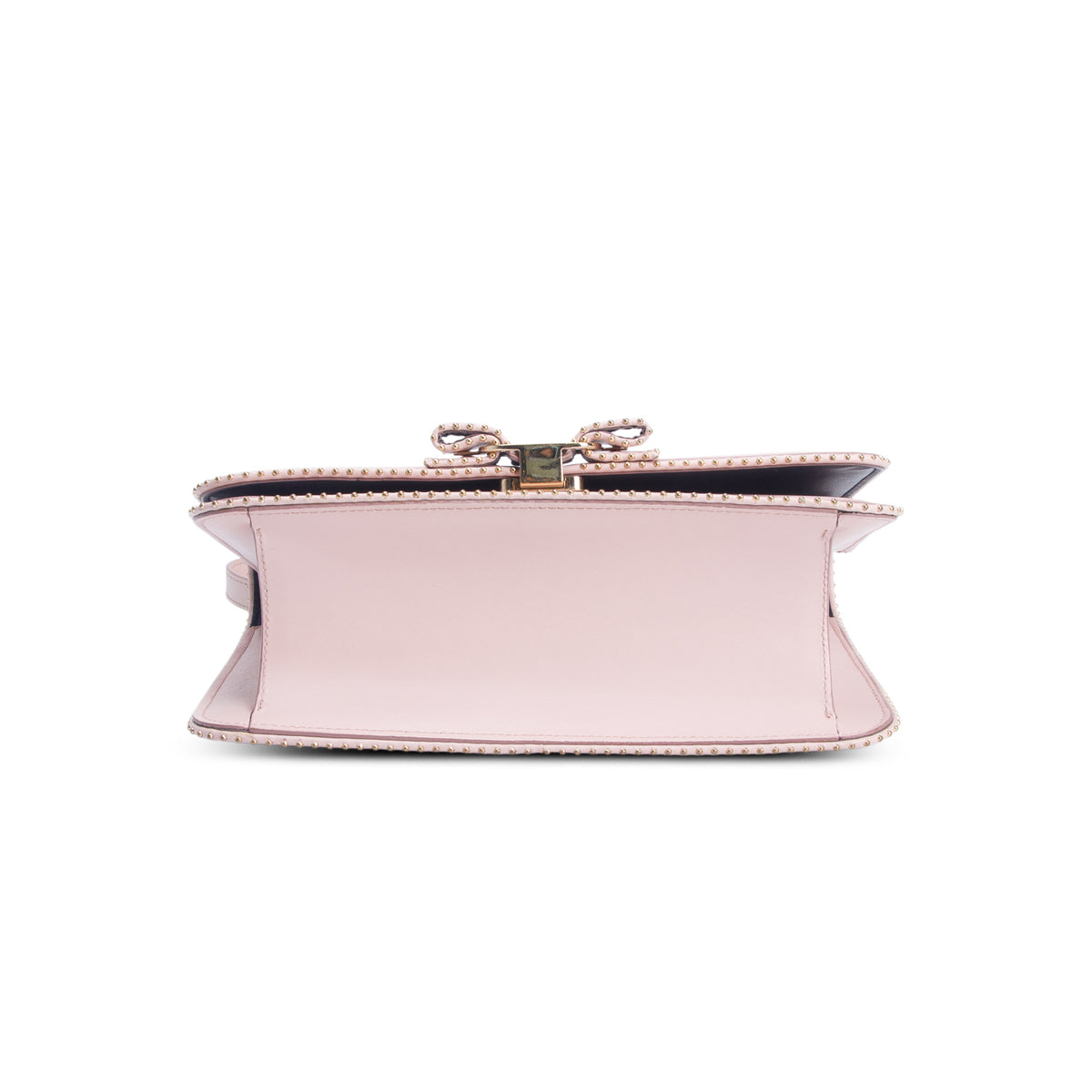 Ferragamo Pink Smooth Calfskin Vara Bow Shoulder Bag