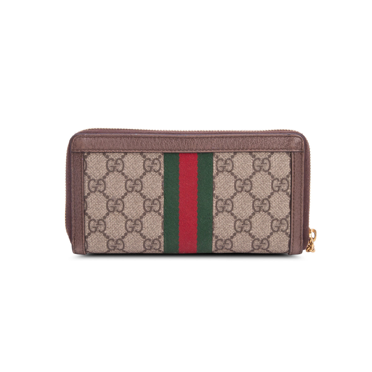 Gucci GG Supreme Web Ophidia Zip Around Wallet