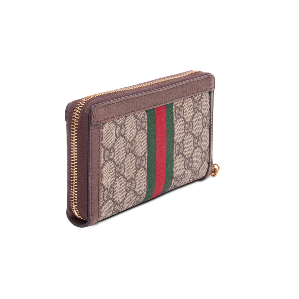 Gucci GG Supreme Web Ophidia Zip Around Wallet