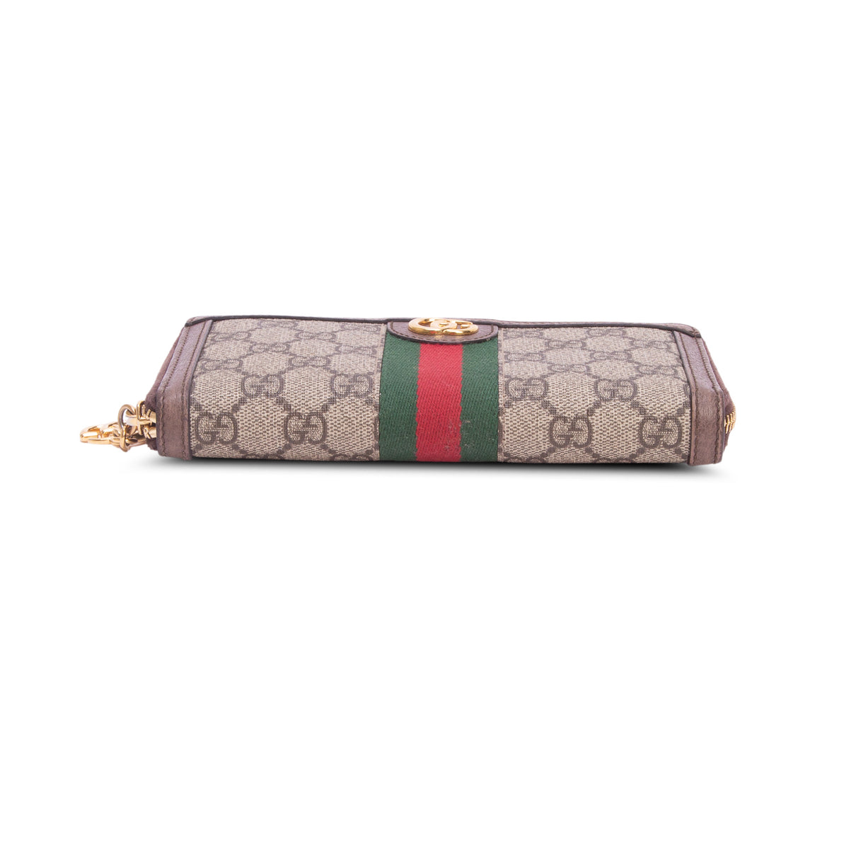 Gucci GG Supreme Web Ophidia Zip Around Wallet