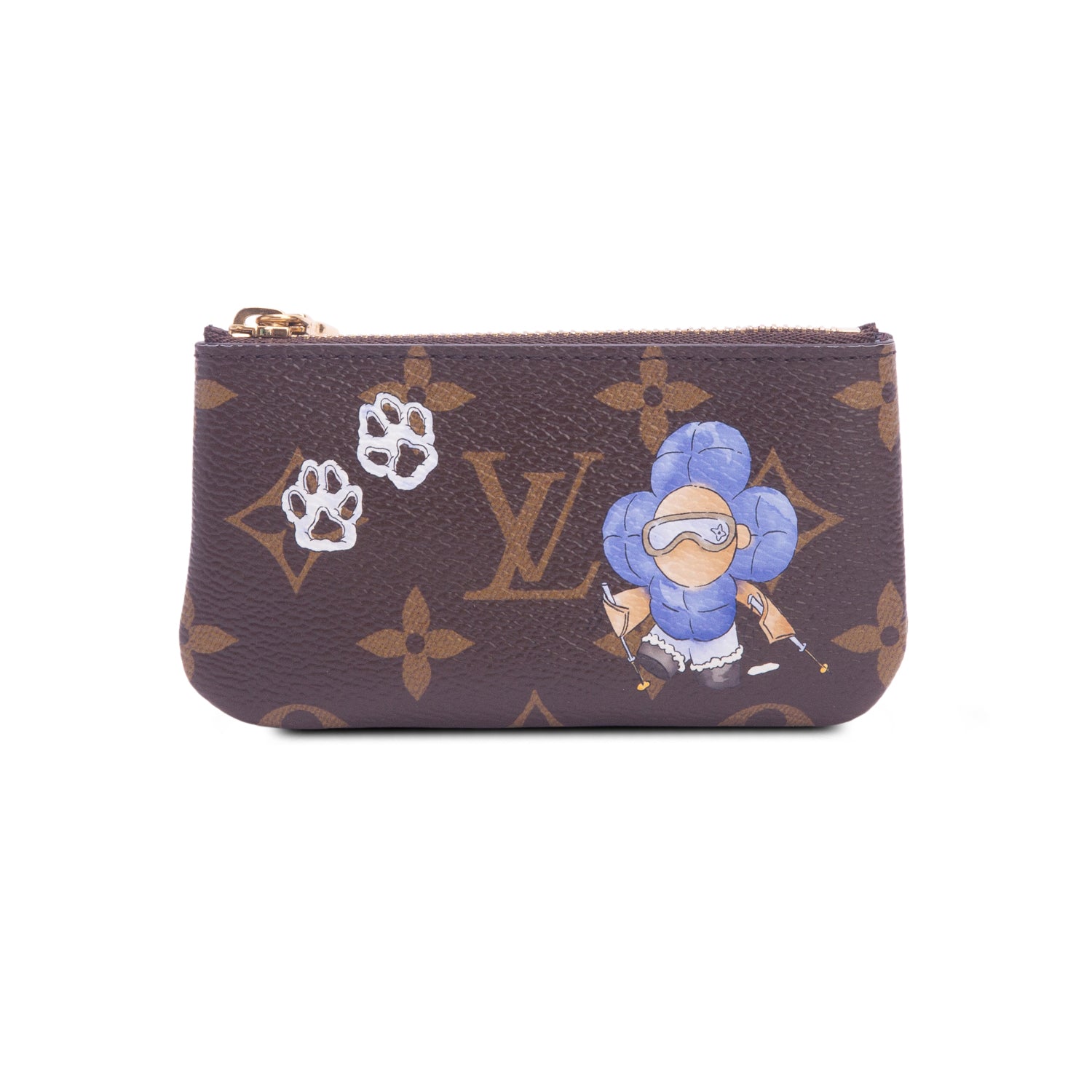 Louis Vuitton 2025 Monogram Christmas Animation Vivienne Paw Print Key Pouch