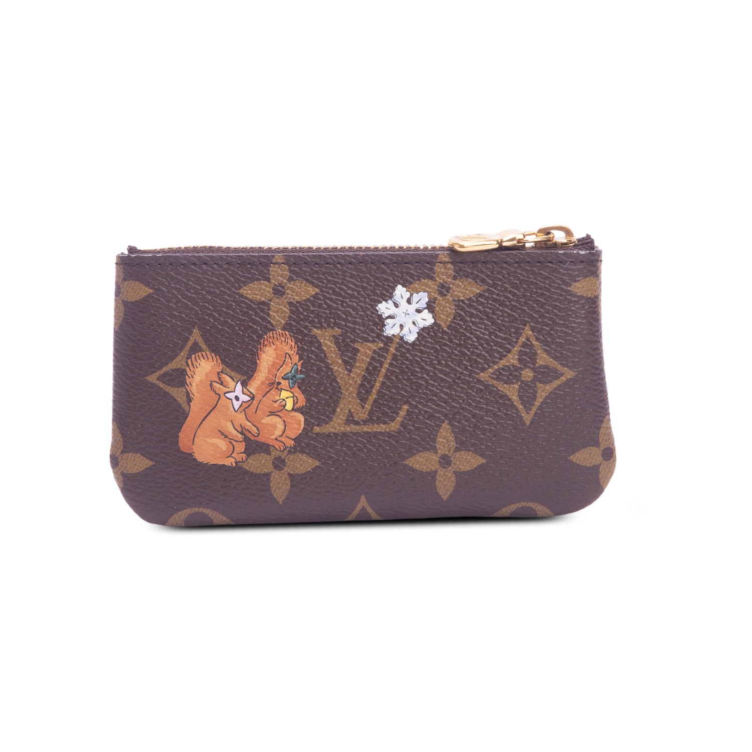 Louis Vuitton 2025 Monogram Christmas Animation Vivienne Paw Print Key Pouch