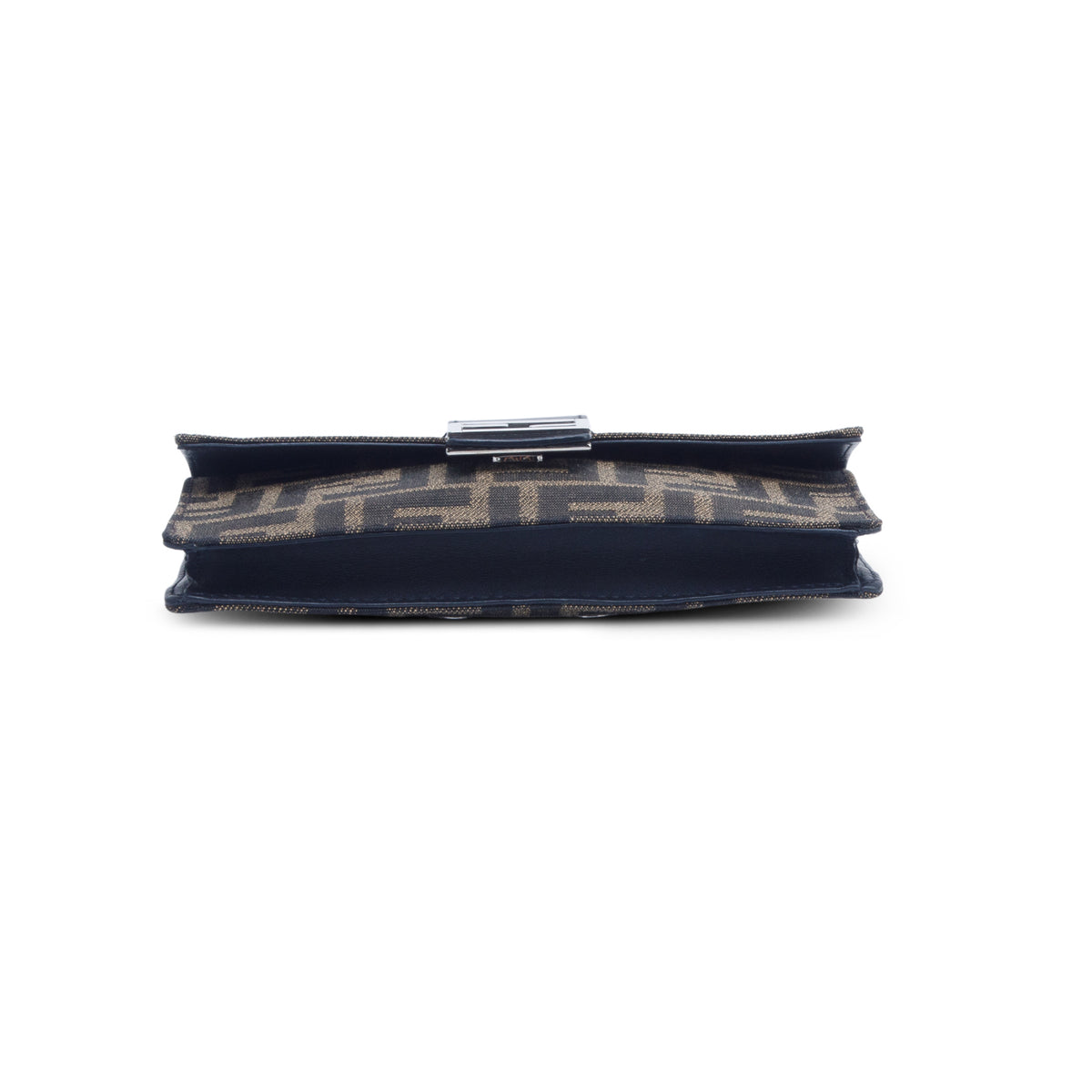Fendi Brown Recycled Fabric Jacquard Vitello Grace FF 1974 Baguette Belt Pouch