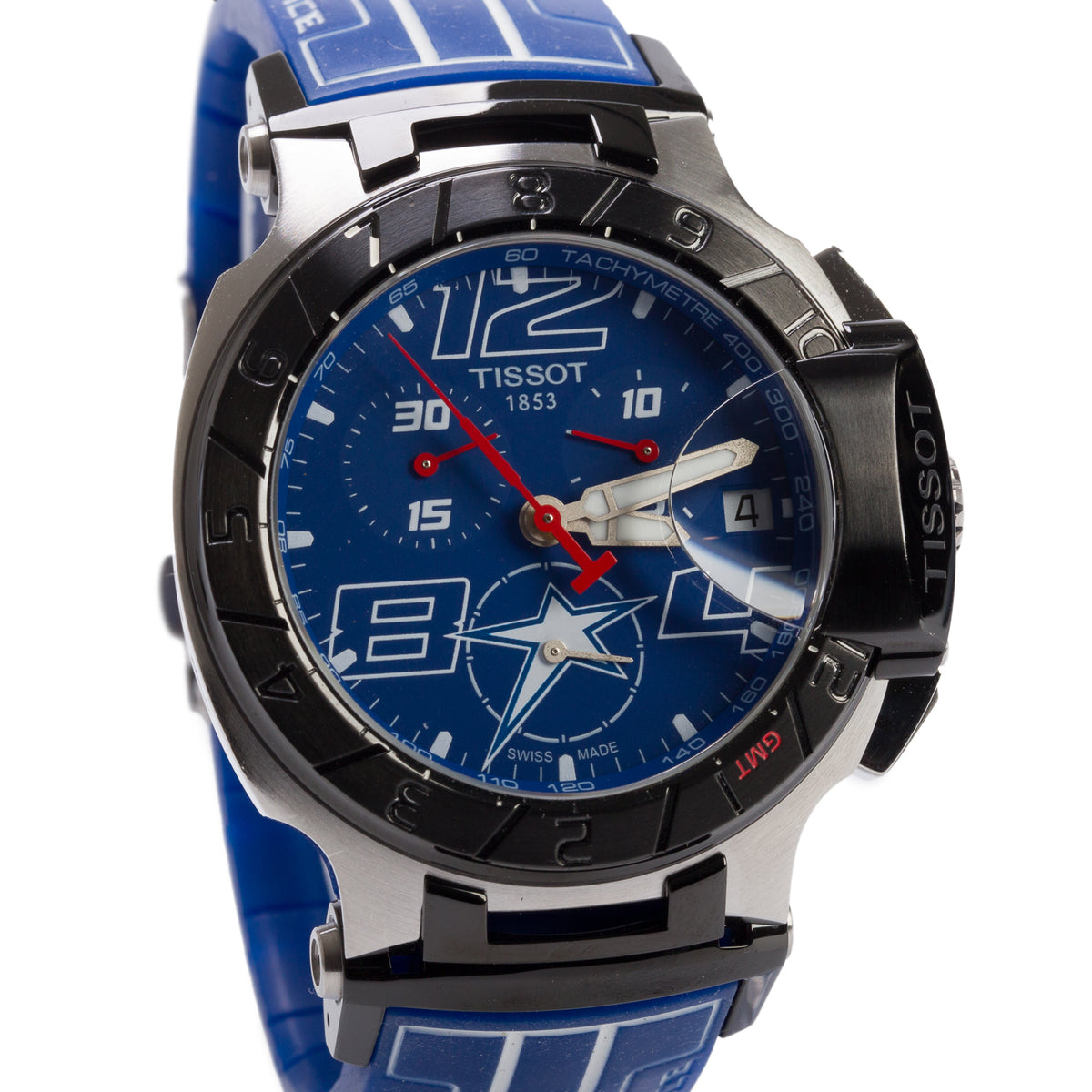 Tissot Limited Edition Stainless Steel T-Race Nicky Hayden 45 MM Chronograph Quartz Watch Blue Dial w/ Box