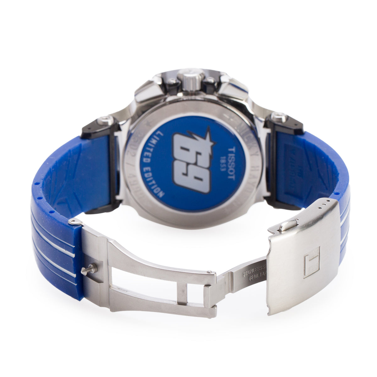 Tissot Limited Edition Stainless Steel T-Race Nicky Hayden 45 MM Chronograph Quartz Watch Blue Dial w/ Box