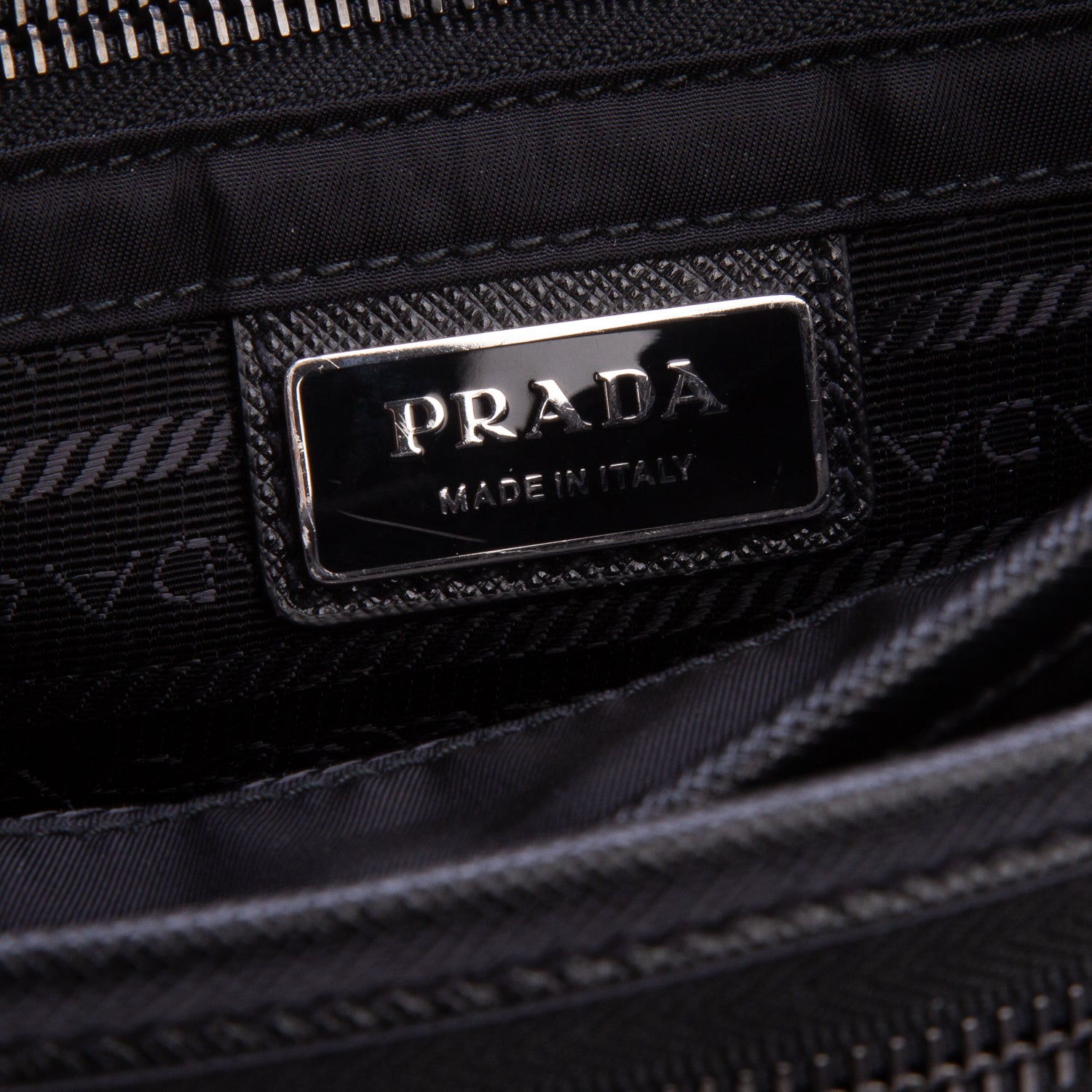 Prada Black Re-Nylon Vela Saffiano Pocket Double Buckle Messenger Bag