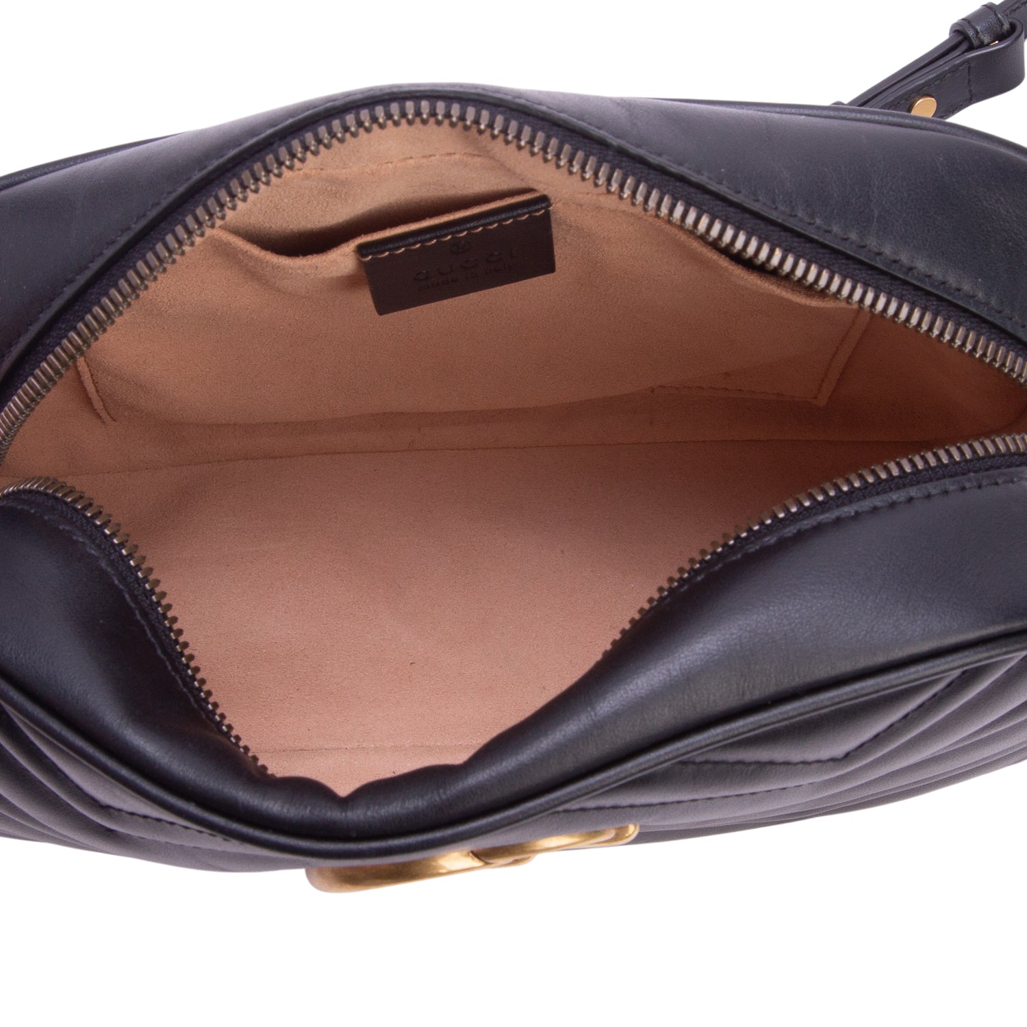 Gucci Black GG Marmont Matelasse Small Camera Bag