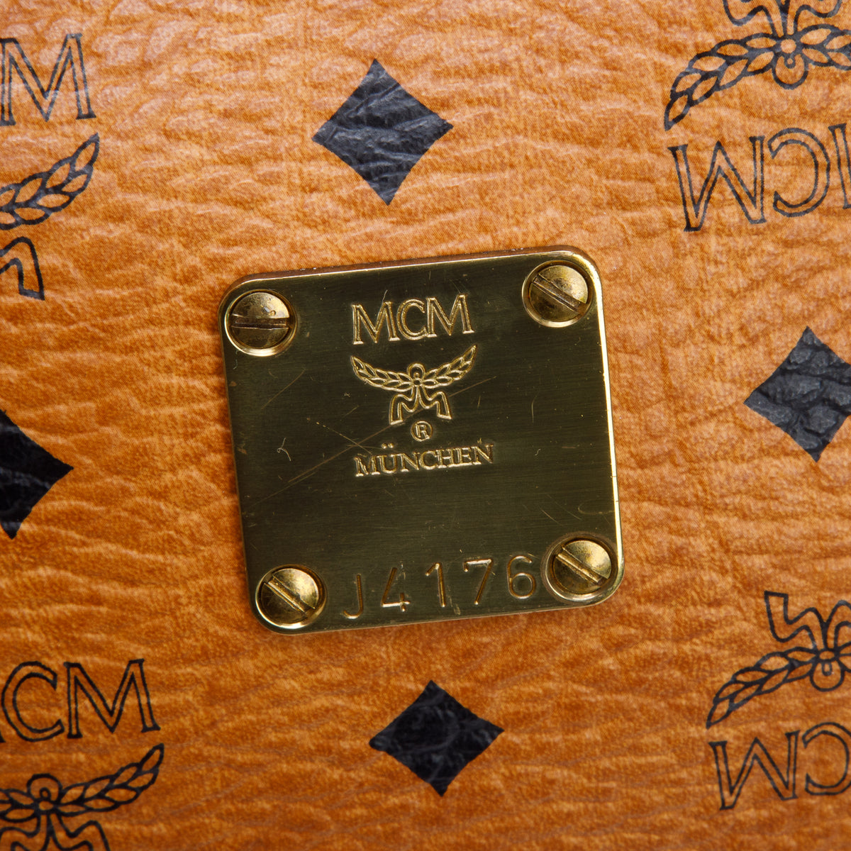 MCM Vintage Cognac Visetos Crossbody Bag