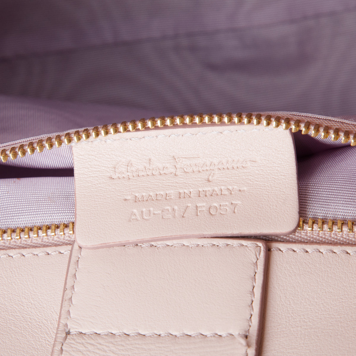 Ferragamo Pink Calfskin Melike Chain Tote