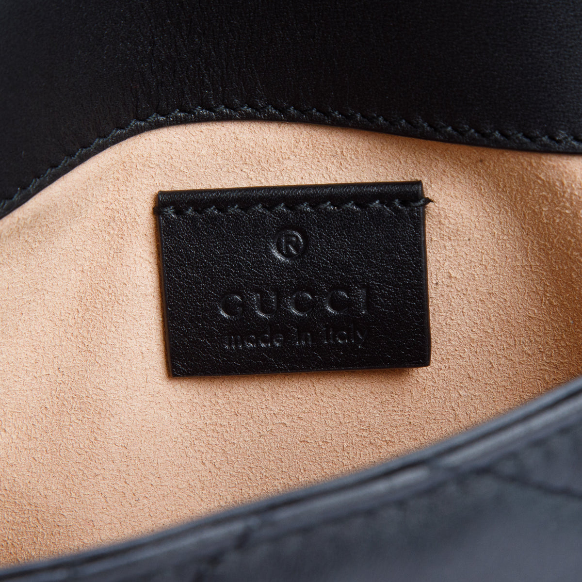 Gucci Black GG Marmont Matelasse Leather Super Mini Bag