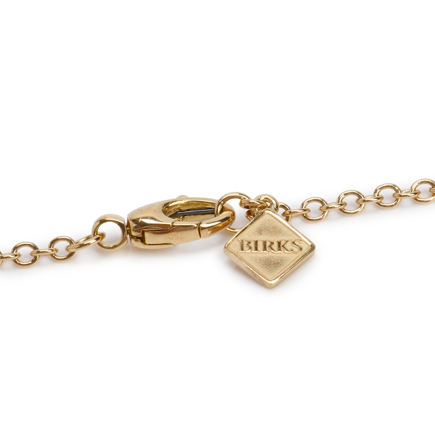 Birks 18k Tri-Gold Diamond Dare to Dream Circle Pendant Necklace w/ Box