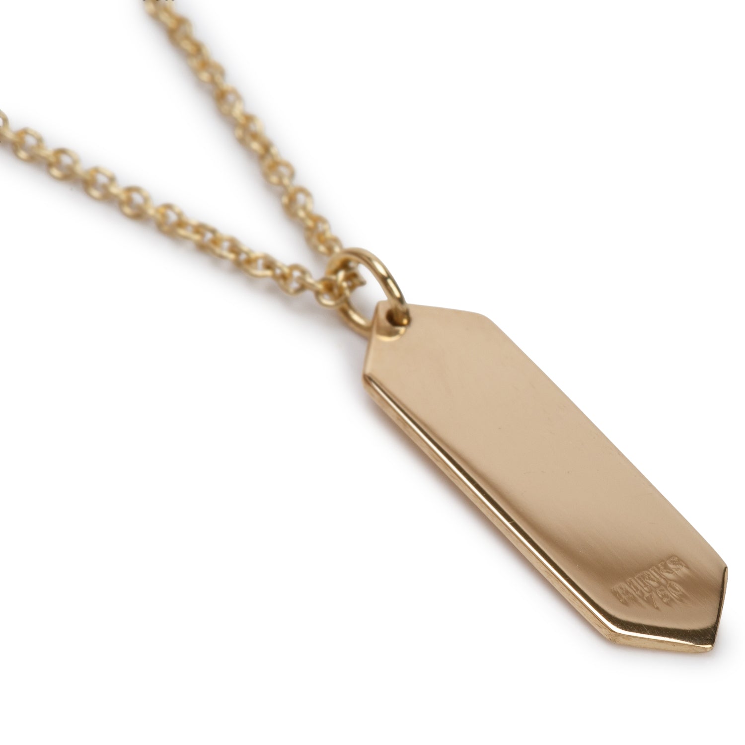 Birks 18k Yellow Gold Bee Chic Hexagon Pendant Necklace