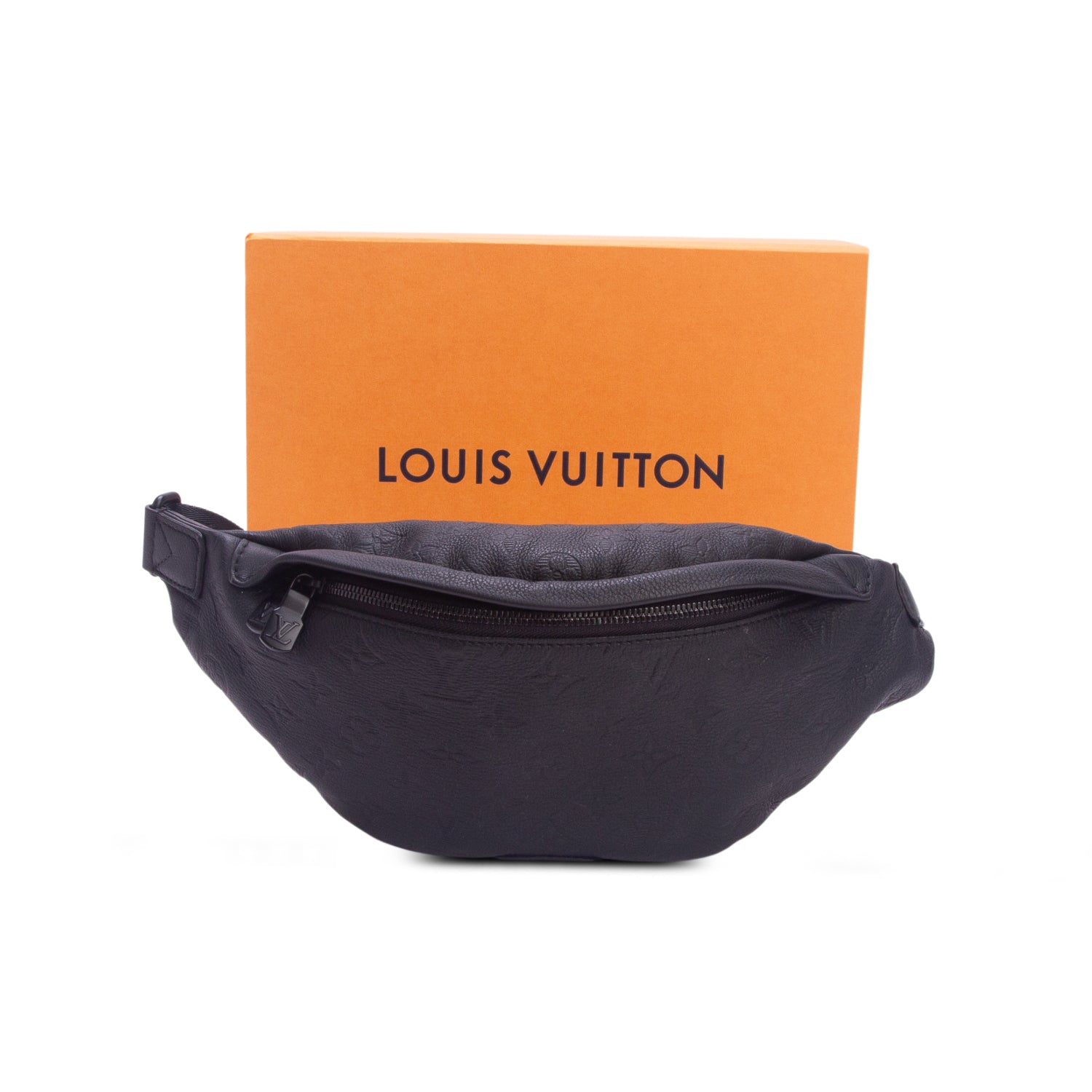 Louis Vuitton Black Calfskin Monogram Shadow Discovery Bumbag PM w/ Box