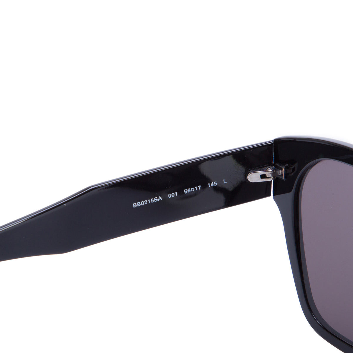 Balenciaga BB0215SA Black Acetate Logo Square Sunglasses w/ Case