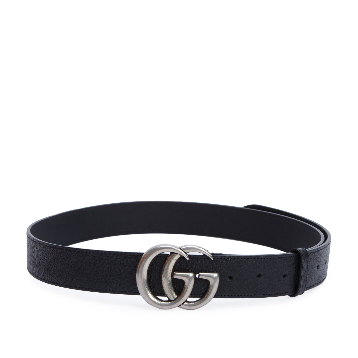 Gucci Black GG Marmont Wide Leather Belt, 115 46