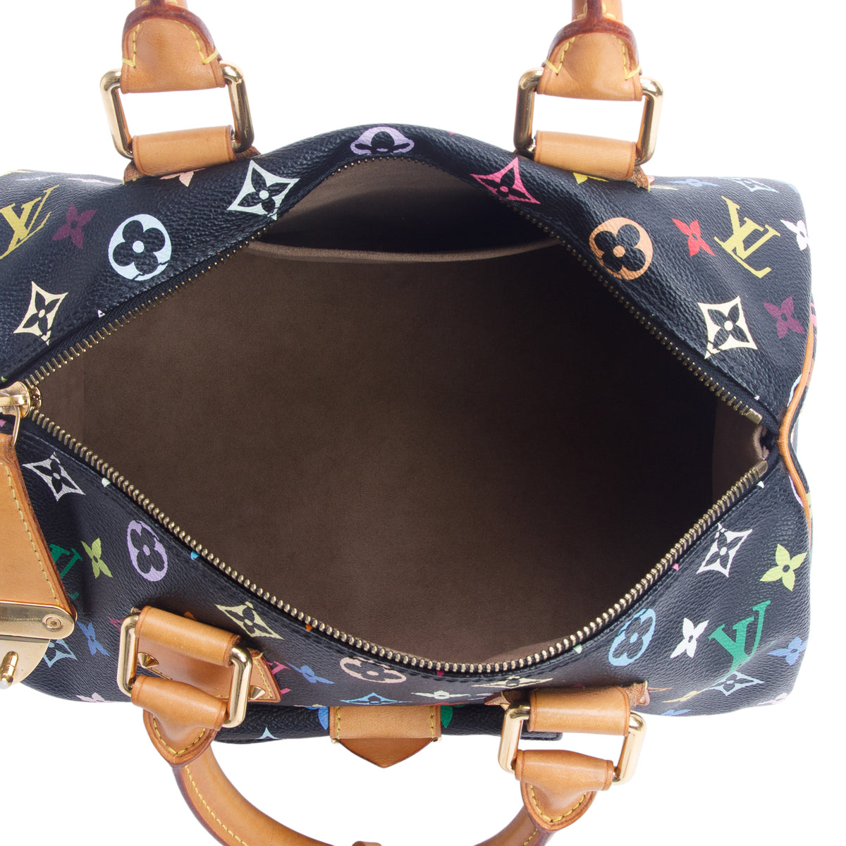 Louis Vuitton Black Monogram Multicolor Speedy 30