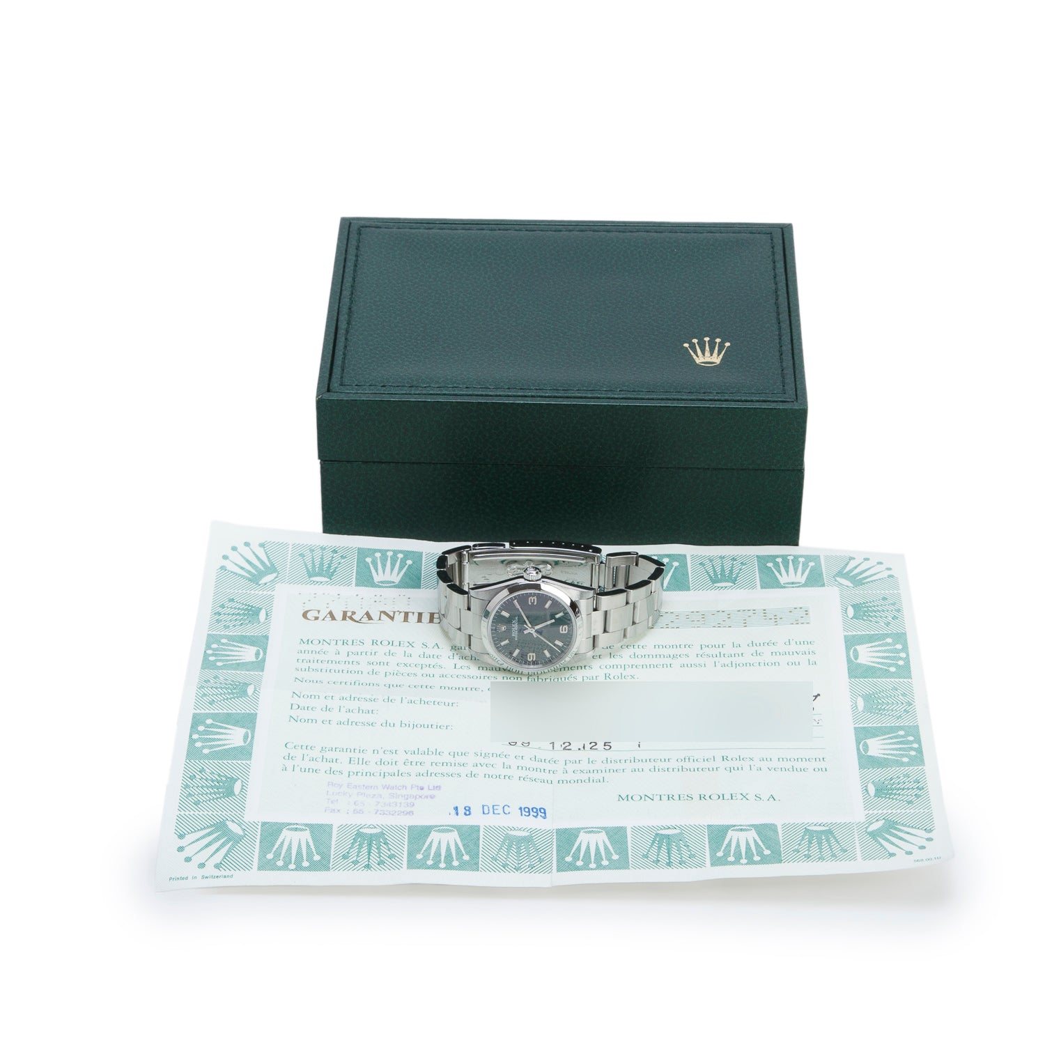 Rolex Stainless Steel Oyster Perpetual 31 MM Automatic Watch Black Dial 77080 w/ Box & Papers