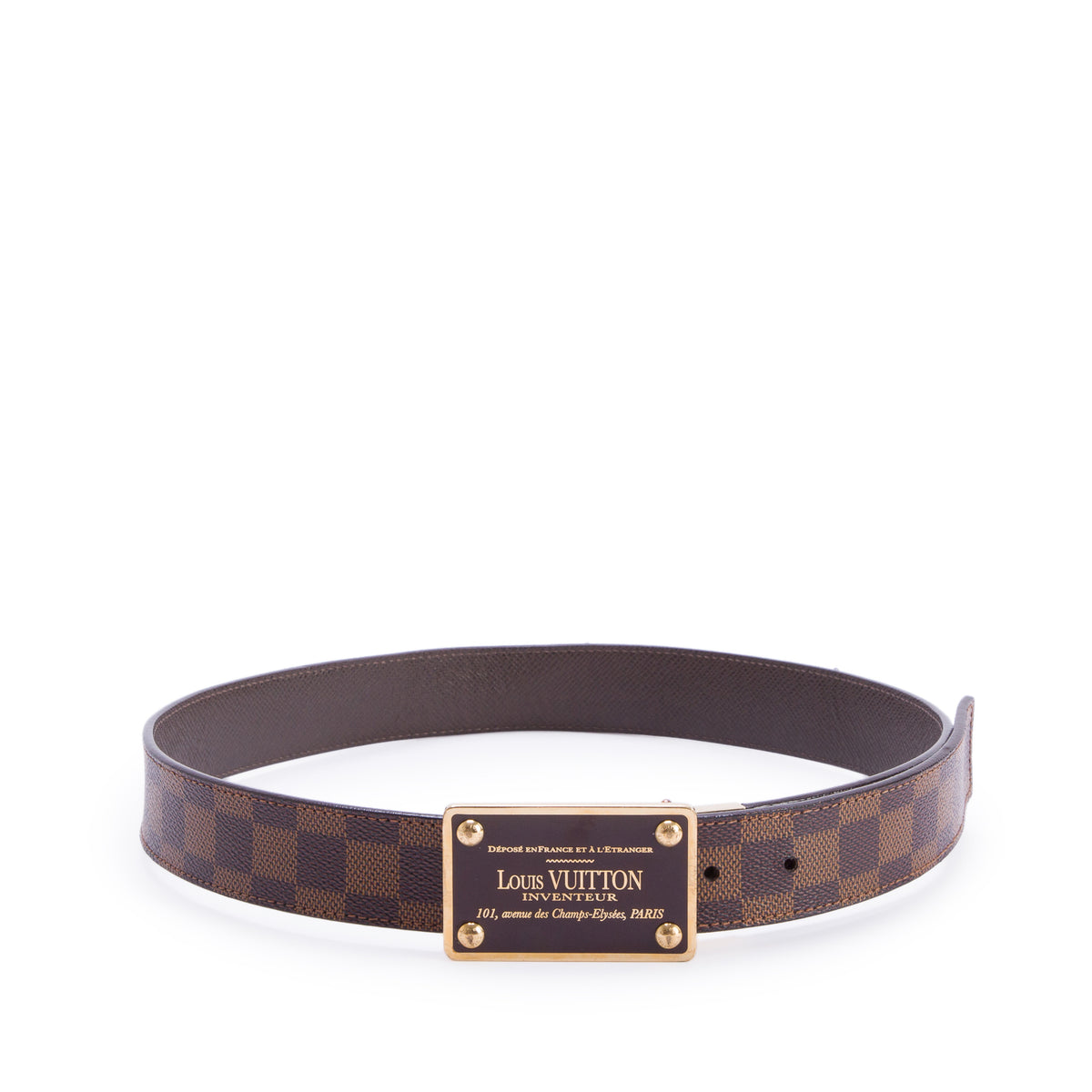 Louis Vuitton Damier Ebene LV Inventeur Reversible Belt 85 31