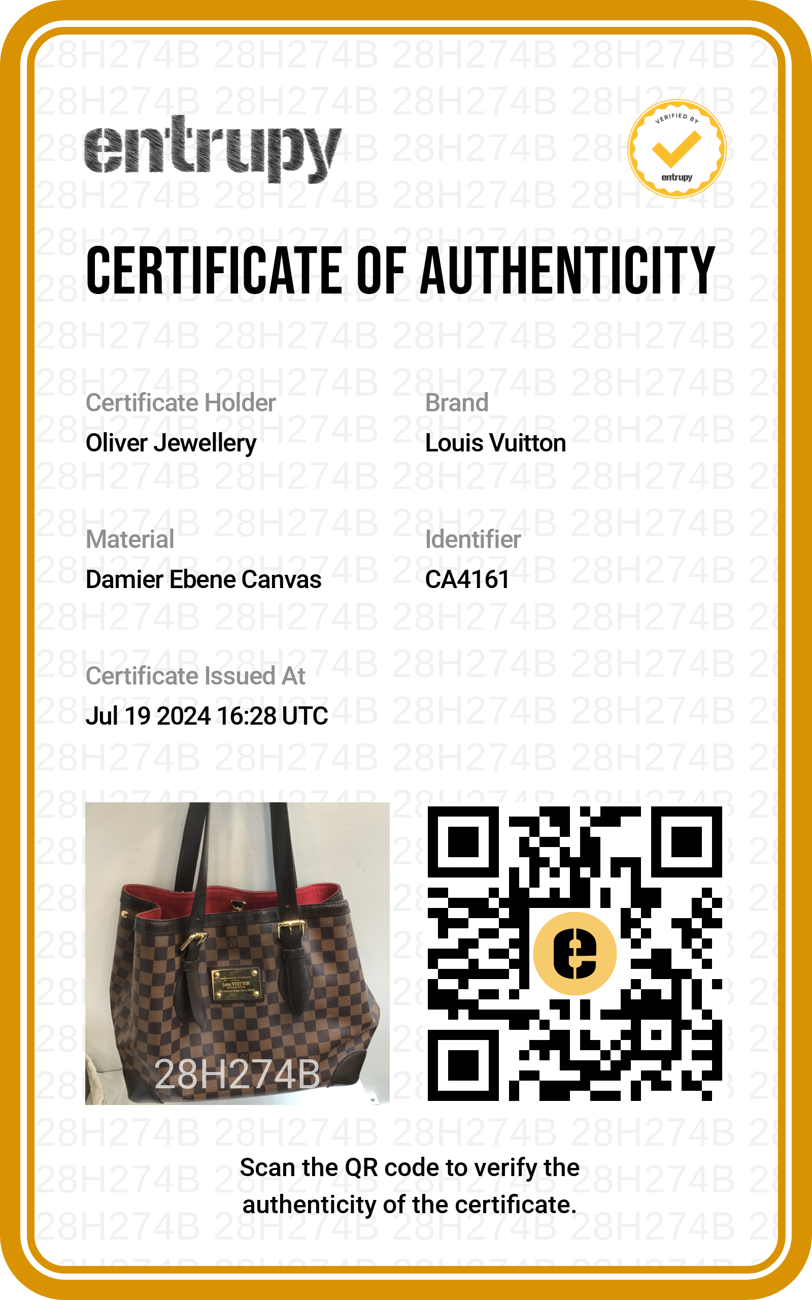 Louis Vuitton Damier Ebene Hampstead MM